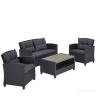 Плетеный комплект мебелис диваном AFM-804G Dark Grey 