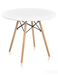 Стол обеденный DSW 90, белый столешница МДФ ножки массив дерева