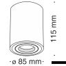 Потолочный светильник Technical C016CL-01B 
