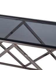 Консоль ИНСИГНИЯ 115*30 темный хром стекло smoke