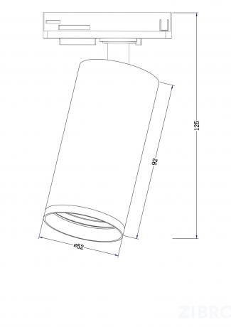 Трековый светильник Technical TR020-1-GU10-W 