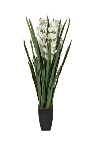 29BJ-911-45 Орхидея CYMBIDIUM искусств. белая в горшке h110 см 