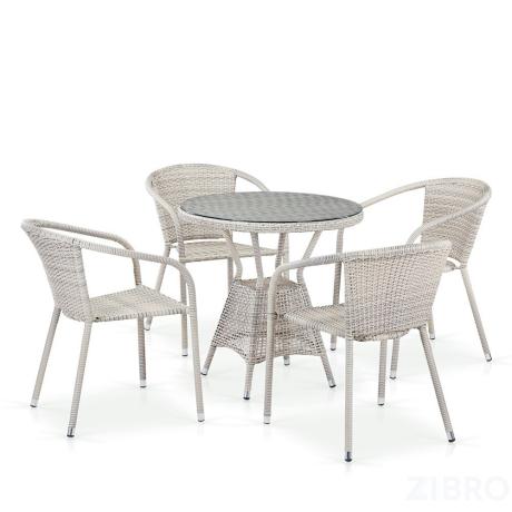 Комплект плетеной мебели T705ANT/Y137C-W85 4Pcs Latte 