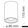 Потолочный светильник Technical C012CL-01W 