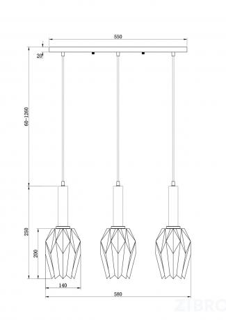 Подвесной светильник Freya FR9001PL-03B 