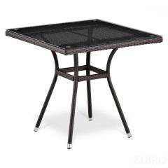 Плетеный стол T283BNT-W2390-80х80 Brown
