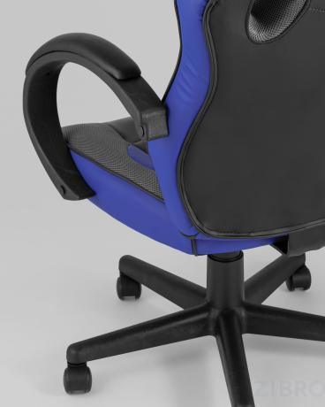 Игровое кресло компьютерное TopChairs Sprinter синее геймерское 