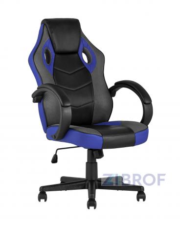 Игровое кресло компьютерное TopChairs Sprinter синее геймерское 