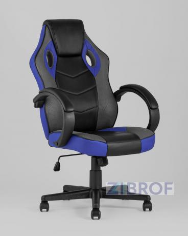 Игровое кресло компьютерное TopChairs Sprinter синее геймерское 
