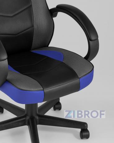 Игровое кресло компьютерное TopChairs Sprinter синее геймерское 