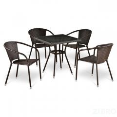 Комплект плетеной мебели T283BNT-W2390/Y-137C-W51 Brown 4Pcs