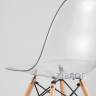 Eames стол стеклянный D80, 2 стула прозрачных 