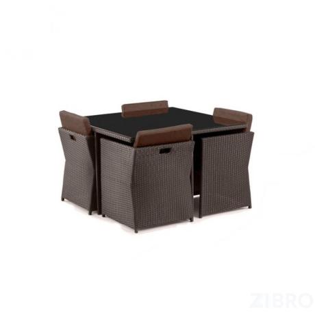 Комплект плетеной мебели T300A/Y300A-W53 Brown 4Pcs 