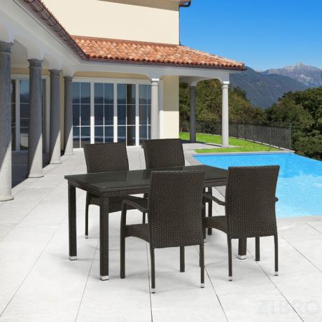 Комплект плетеной мебели T256A/Y379A-W53 Brown 4Pcs 