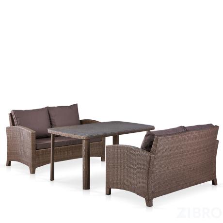 Комплект плетеной мебели T51A/S58A-W773 Brown 
