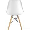 Стул Eames Soft белый обеденный сиденье экокожа ножки из массива бука 