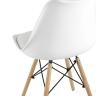 Стул Eames Soft белый обеденный сиденье экокожа ножки из массива бука 
