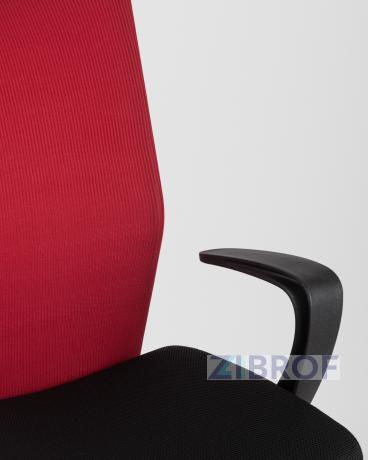 TopChairs Balance офисное красное, обивка текстиль и сетка, механизм регулировки и качания Top G 