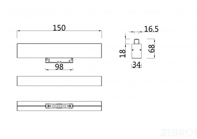 Трековый светильник Technical TR012-2-7W4K-W 
