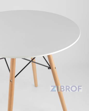 Eames D80, 3 стула Eames DSW белые 