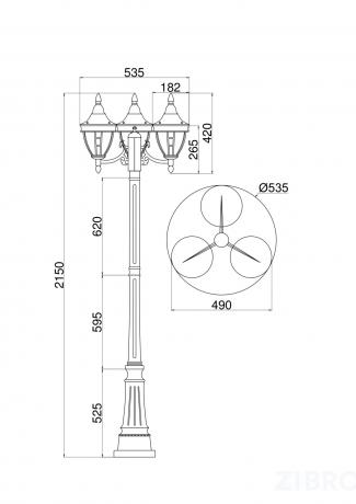 Ландшафтный светильник Outdoor O026FL-03B 