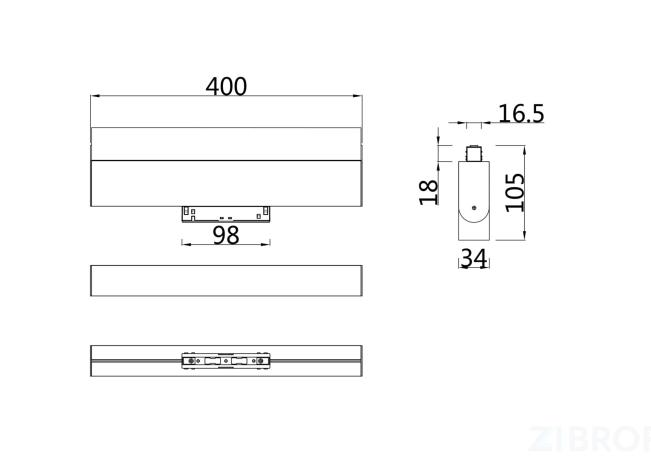 Трековый светильник Technical TR013-2-20W4K-B 