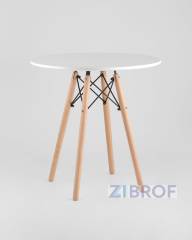 стол Eames D70, 3 стула Eames DSW белые