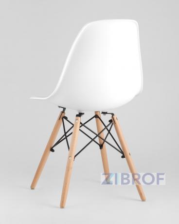 стол Eames D70, 3 стула Eames DSW белые 