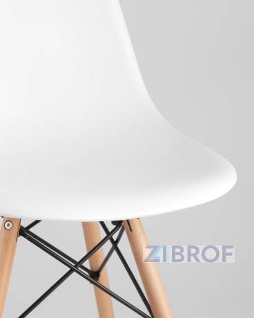 стол Eames D70, 3 стула Eames DSW белые 