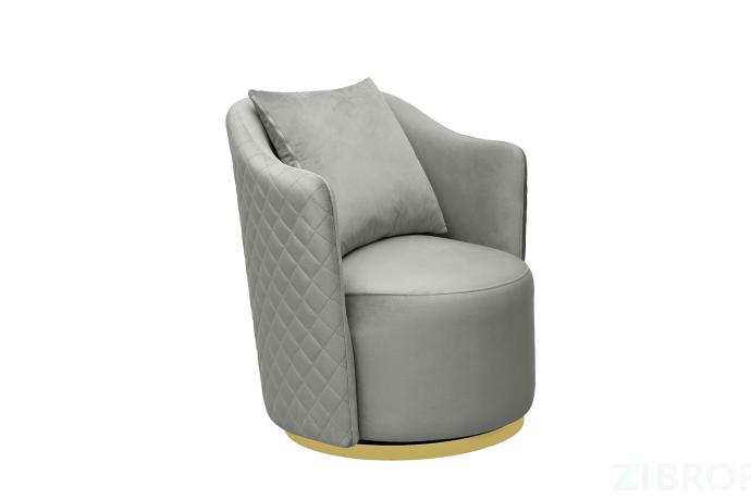 Кресло Verona вращающееся, велюр мятный Colt025-MINT/хром 70*77*80см 