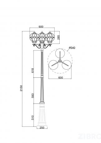 Ландшафтный светильник Outdoor O023FL-03G 
