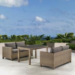 Комплект плетеной мебели T256B/S59B-W65 Light brown