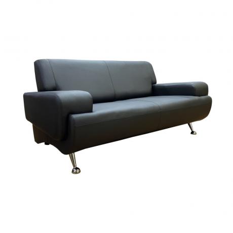 Диван офисный Клерк 5 двойной Размер: 173 х 87 см, черный Ecotex 3001 (nz0104) 