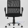 Компьютерное кресло TopChairs Junior детское черное в обивке из текстиля и сетки, механизм качания Top Gun 
