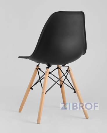 Eames стол черный D80, 2 черных стула 