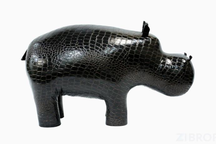 Пуф Бегемот Caiman Black Shine 