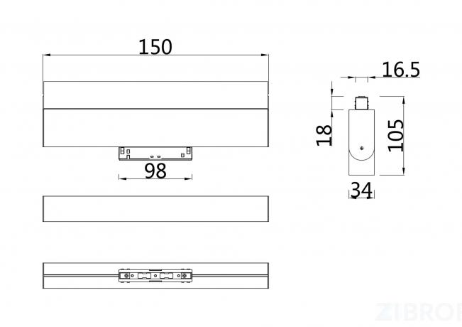 Трековый светильник Technical TR013-2-10W4K-B 