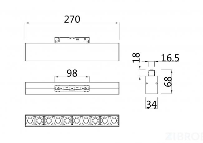 Трековый светильник Technical TR014-2-20W3K-W 