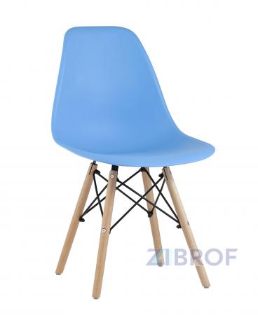 Стул Style DSW голубой, литой полипропилен, стальной каркас, массив бука, 4 шт. 