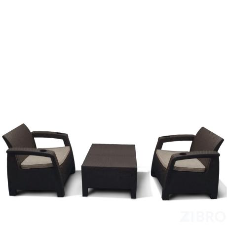 Комплект мебели Yalta Brown-M6143 2Pcs 