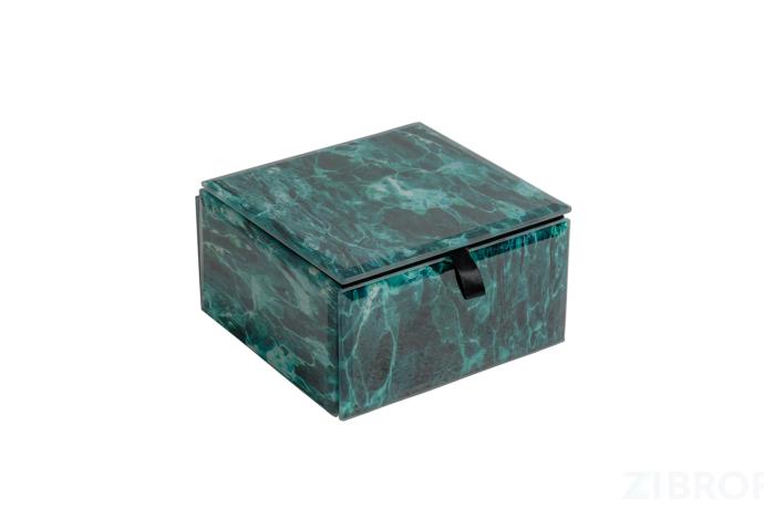 KFJ112 Шкатулка бирюзовая 12*12*7см 
