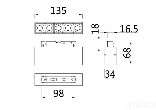Трековый светильник Technical TR014-2-10W4K-W 