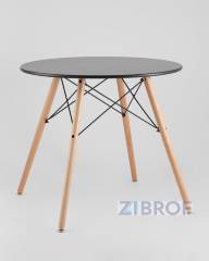 Eames стол черный диаметр 80 см, 2 стула Eames DAW черные