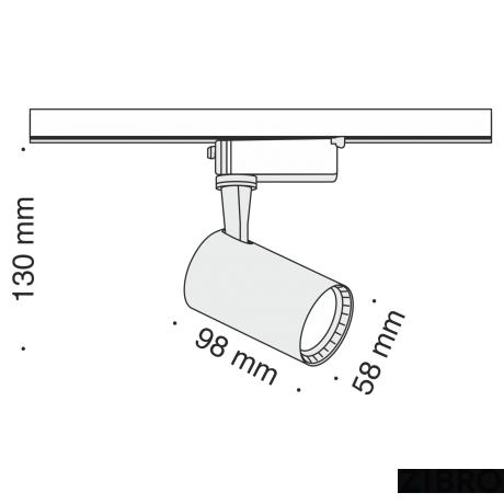 Трековый светильник Technical TR003-1-6W3K-B 