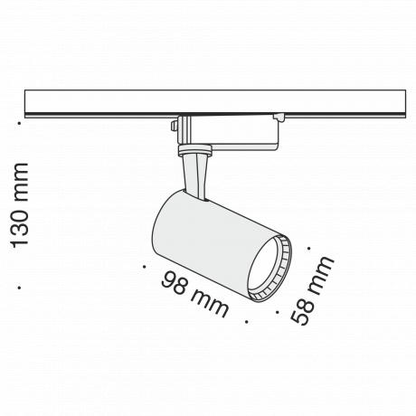 Трековый светильник Technical TR003-1-6W3K-W 