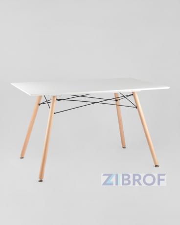 стол Eames 120*80 см, 4 белых стула