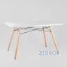 стол Eames 120*80 см, 4 белых стула