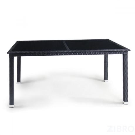 Плетеный стол T246A-W5-160x90 Black 