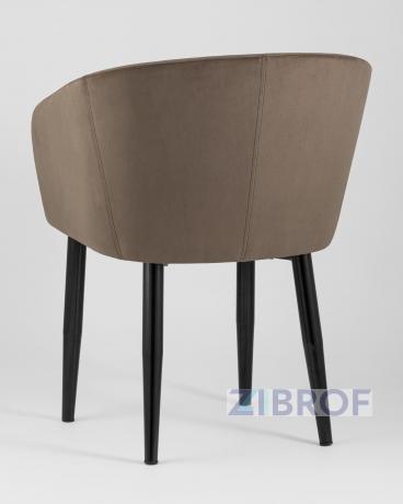 Кресло Ральф велюр коричневый 