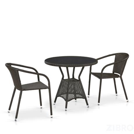 Комплект плетеной мебели T707ANS/Y137C-W53 2Pcs Brown 
